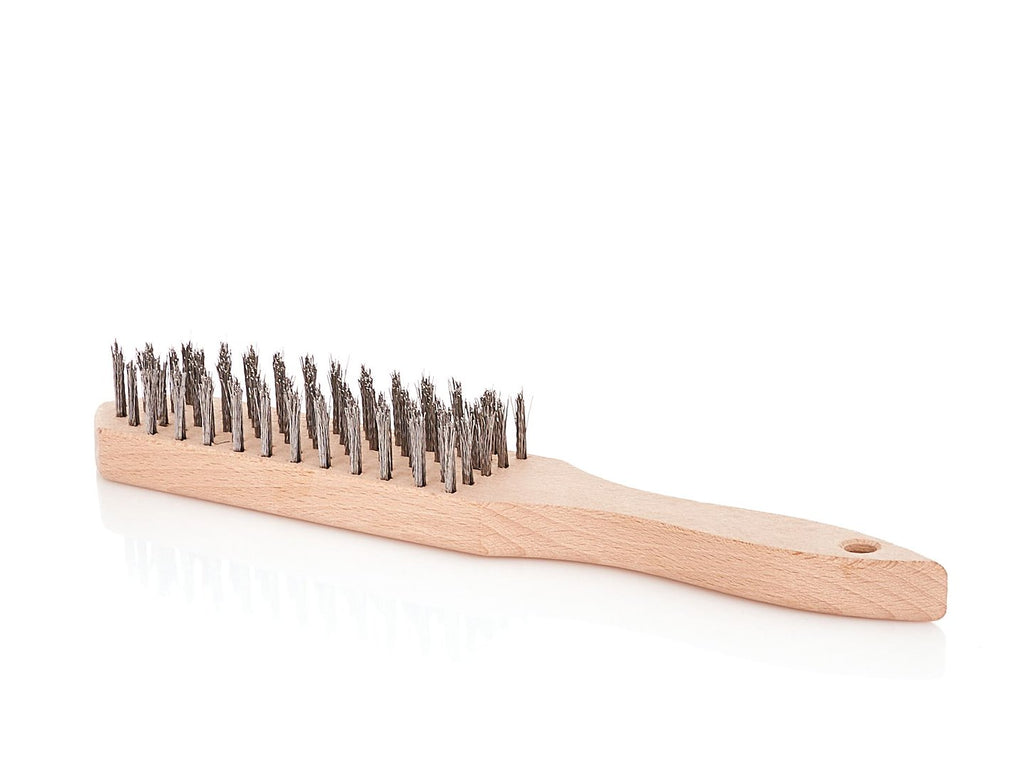 PL Wire Rust Brush, Black, 6 Rows, Wood (30)