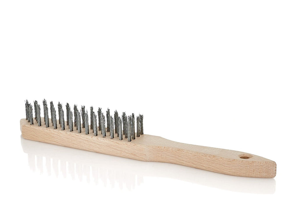 PL Rust-removal wire brush black 4 rows wood (30)