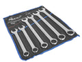 Satin-Finish Combination Wrench/Spanner Set 34-50 mm, 6 pcs, CrV (Storage Roll)