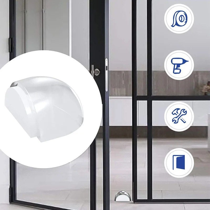 Self-adhesive door stopper – transparent