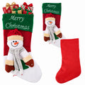 Christmas Stocking Santa Boot with Snowman Bag 1 pc