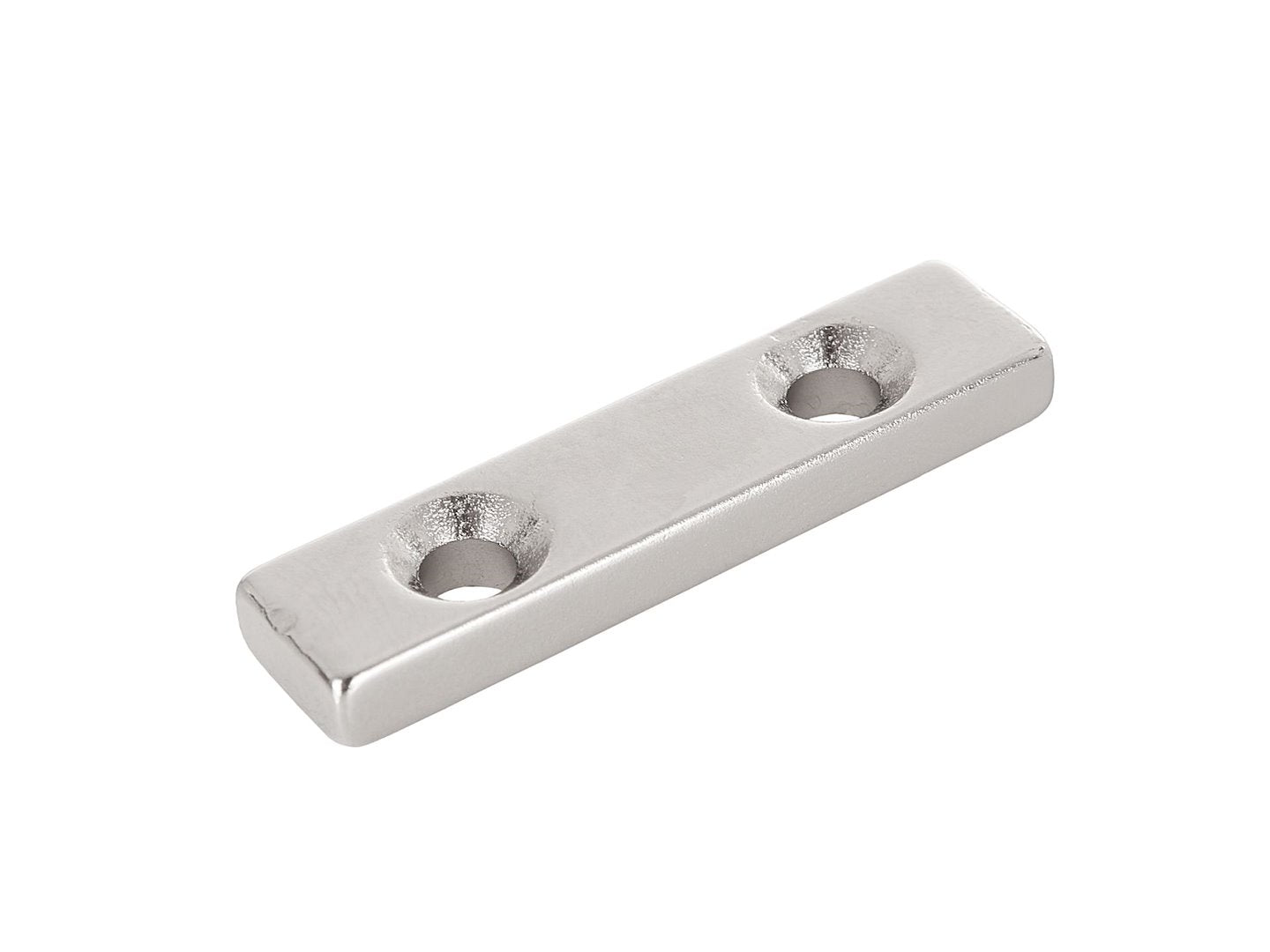 40 x 10 x 5 mm rectangular neodymium magnets with screw holes – Pack of 2