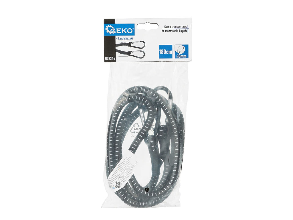 Bungee Cord with Carabiners, 10 mm x 180 cm