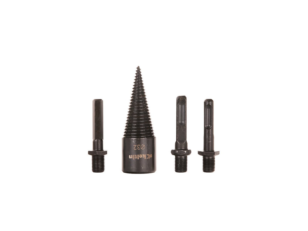 32mm Auger Drill Bit for Splitting Wood + 3 pcs Adapter Set