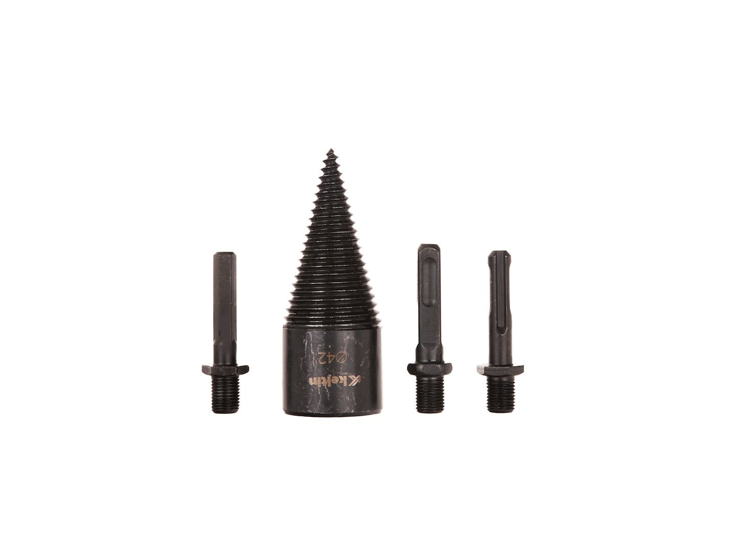 Auger Drill Bit for Splitting Wood 42mm + 3 pcs Set of Adapters