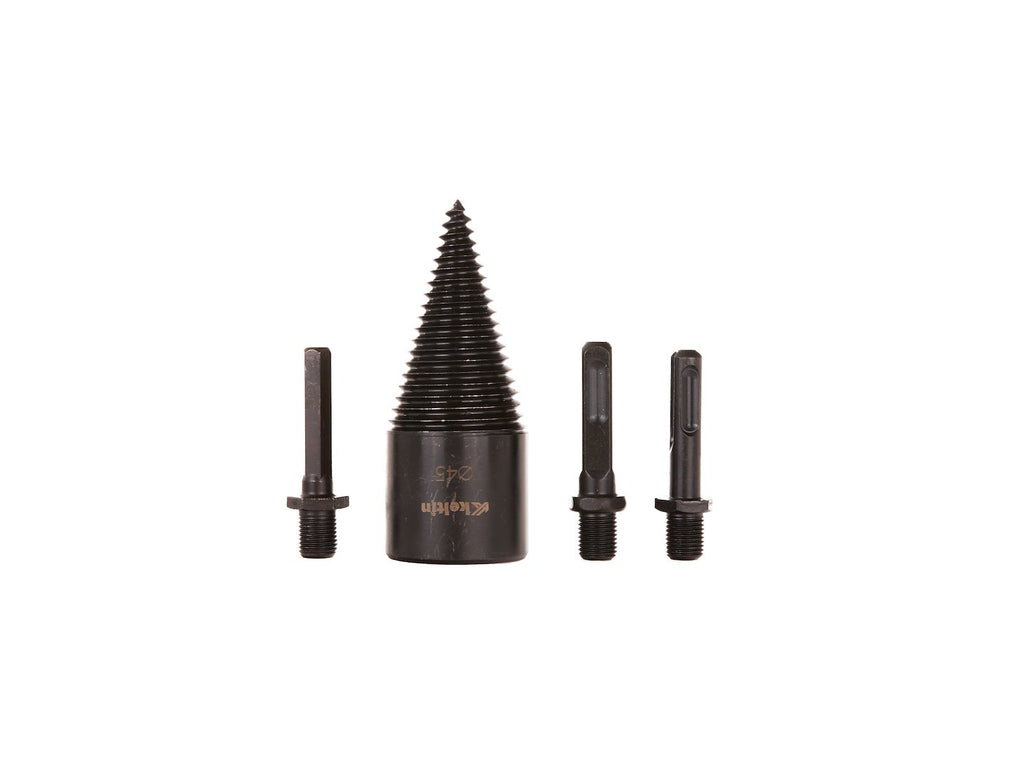 Auger drill bit for splitting wood, 45 mm + 3-piece adapter set