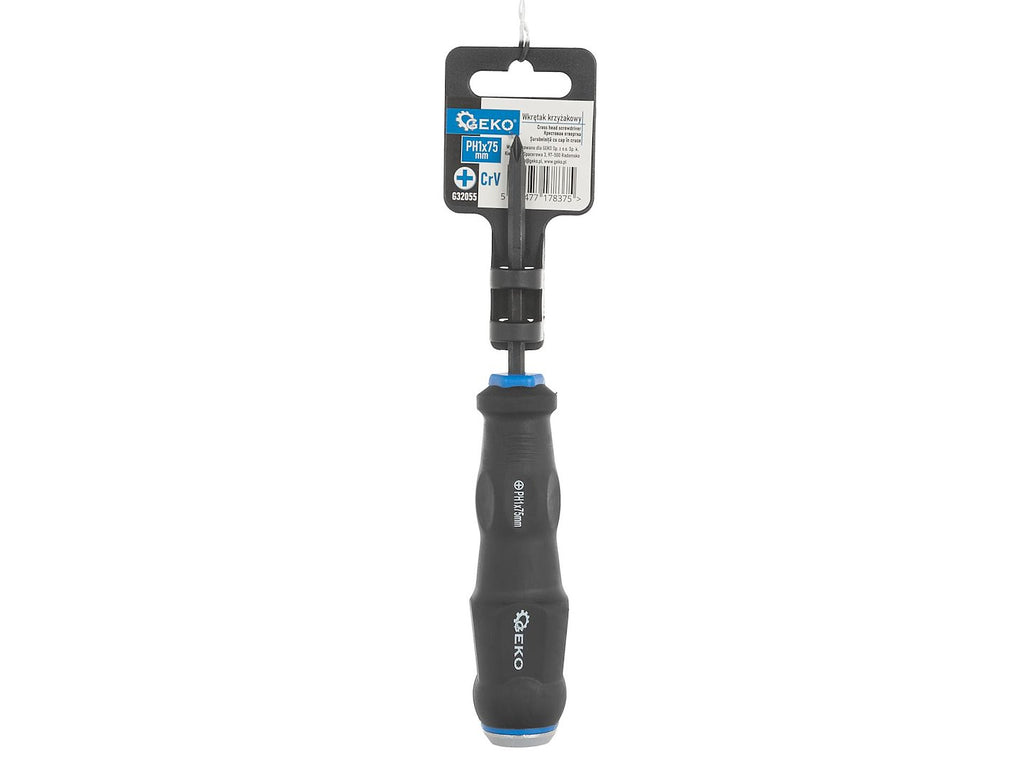 #1 x 75mm Phillips-head impact screwdriver CrV