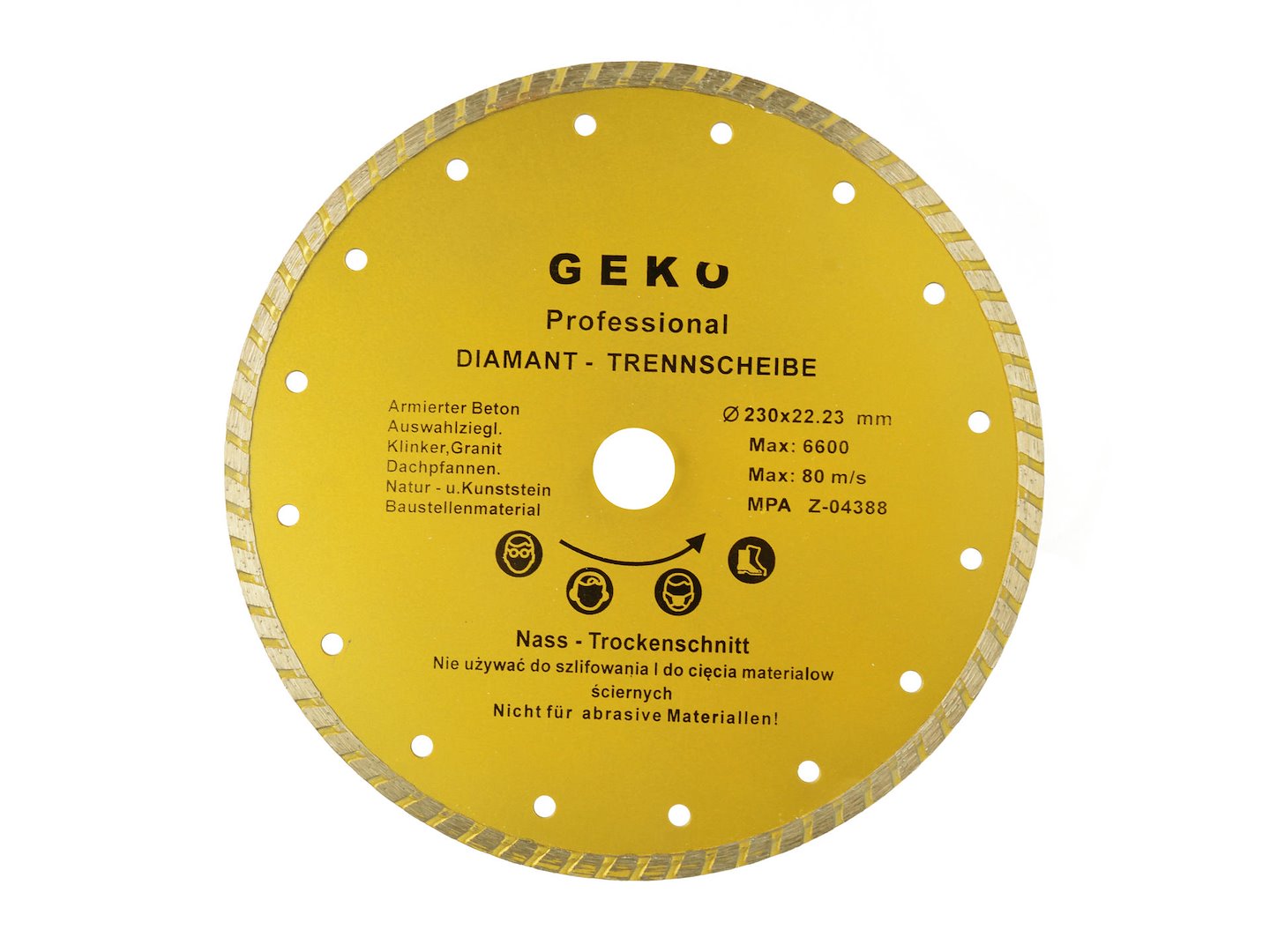 GEKO Profi Continuous Turbo Rim Diamond Blade 230 x 22.2 mm