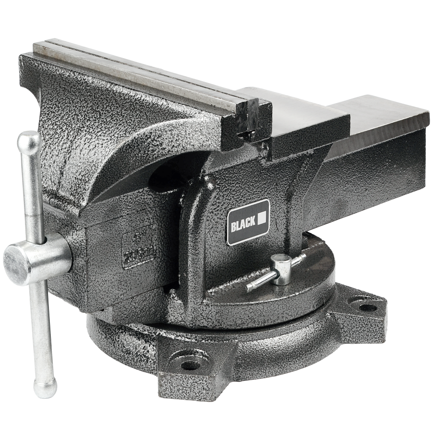 150mm Swivel Bench Vise with 360° Anvil, 10kg, Black Solid