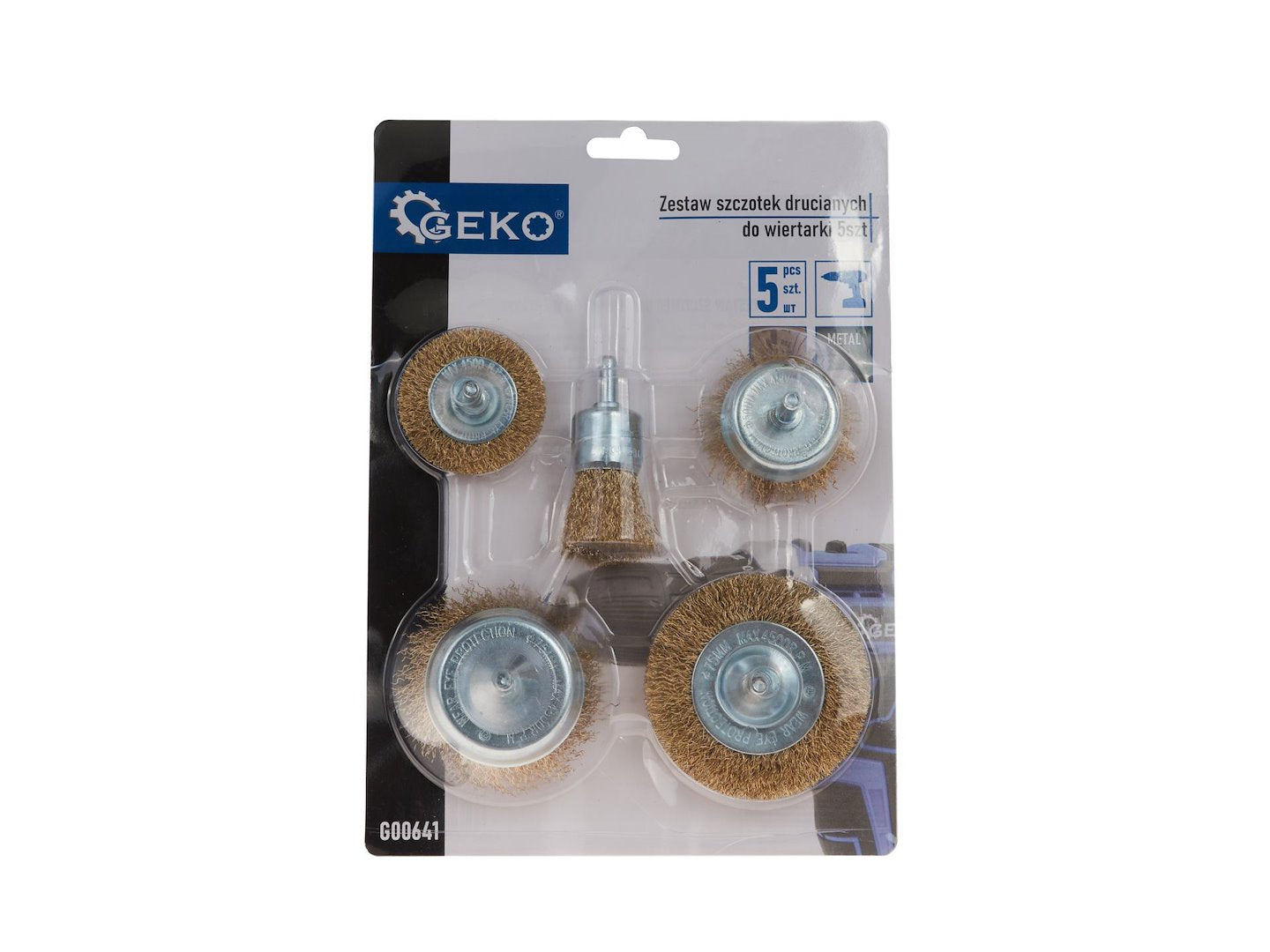 5-piece Wire Brush Drill Attachments Kit