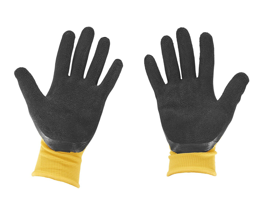 Coated Protective Gloves, Size 8 – Yellow – Pack of 12