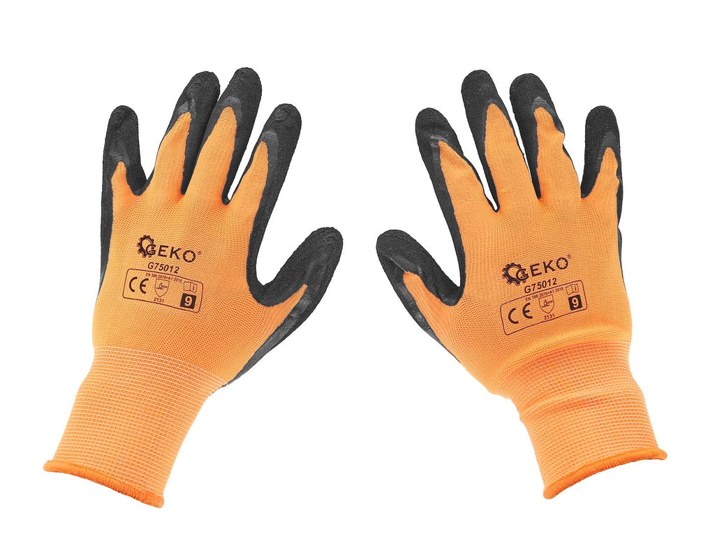 Coated Protective Gloves Size 9 – Orange – Pack of 12