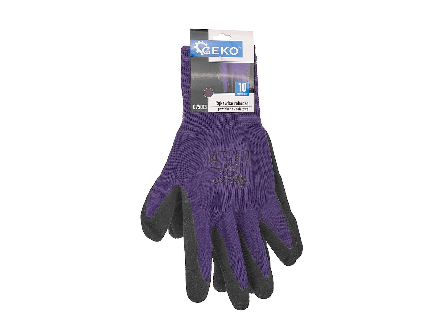Coated protective gloves, size 10 – purple – Pack of 12