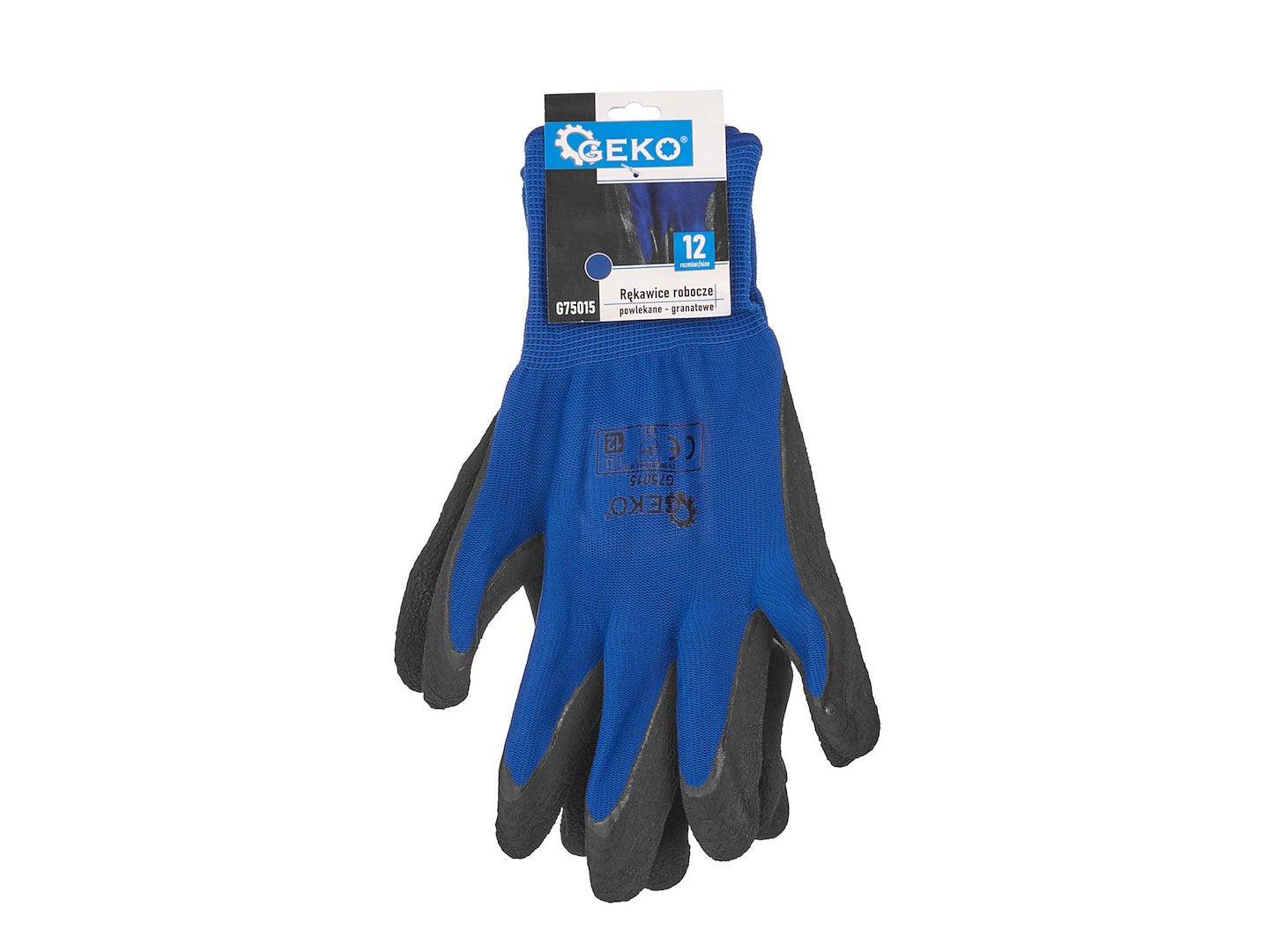 Coated protective gloves, size 12 – dark blue – Pack of 12