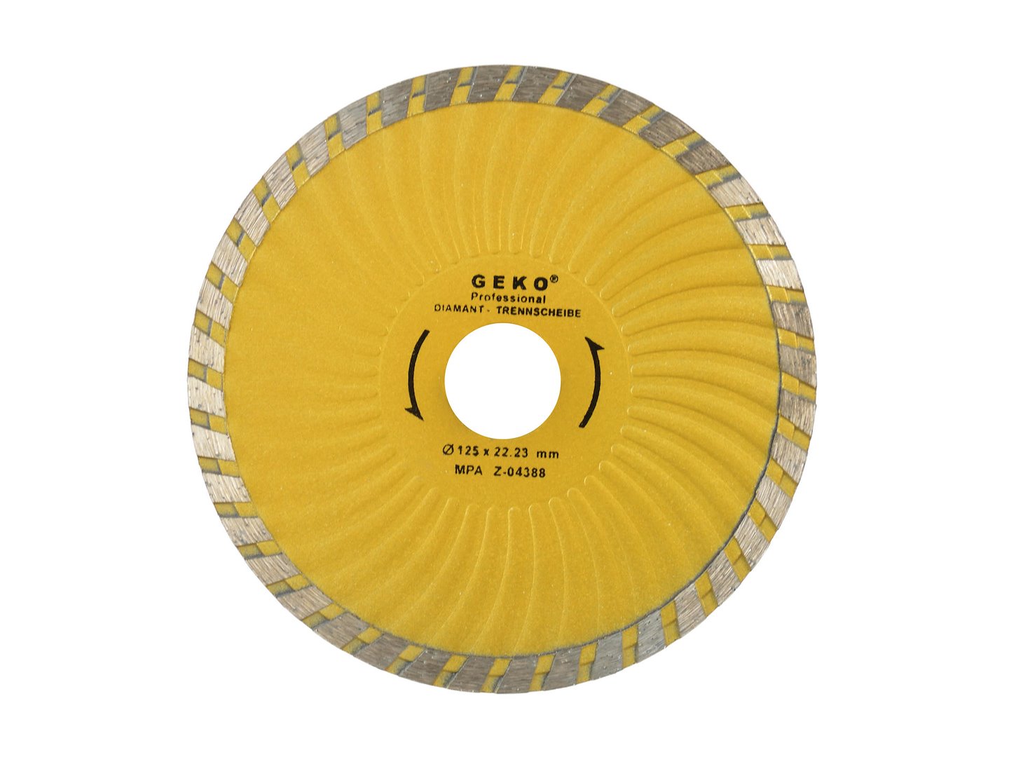GEKO Profi Continuous Turbo Plus Rim Diamond Blade, 125 x 22.2 mm