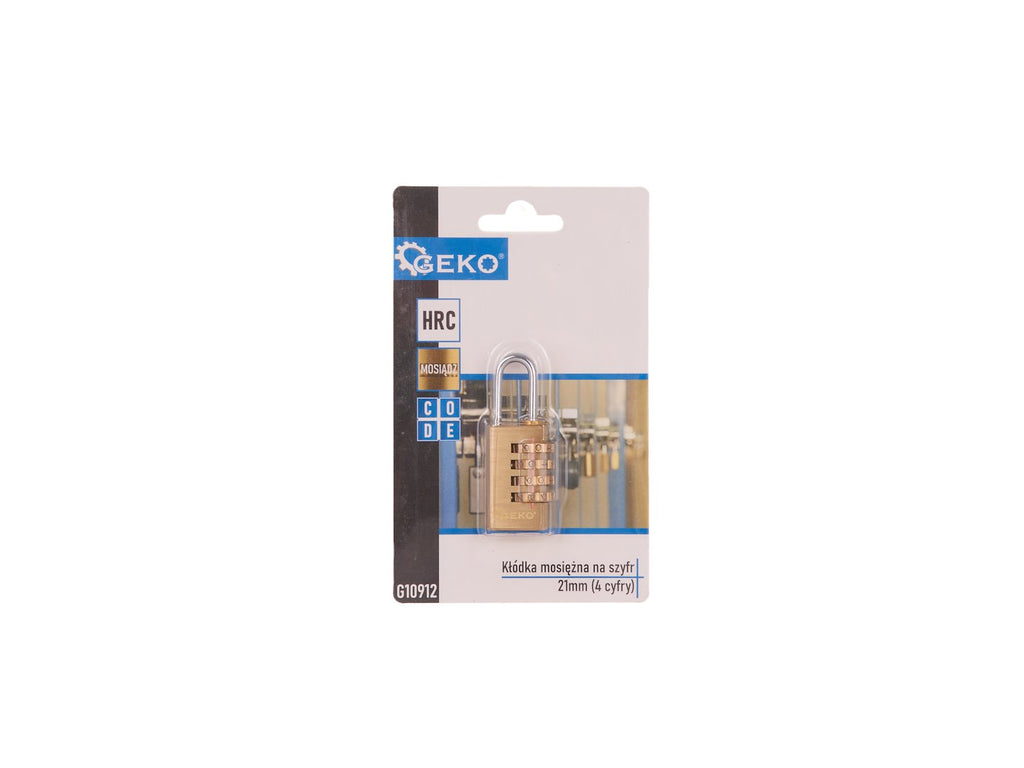 Brass Combination Padlock 21 mm (4 digits)