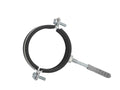 Metal pipe clamp with rubber 2" (60-64 mm)