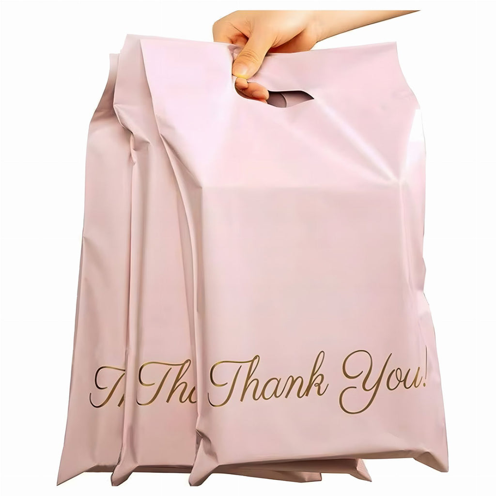 Pink Courier Mailing Bags with Handle 400x500 + 70 50 pcs