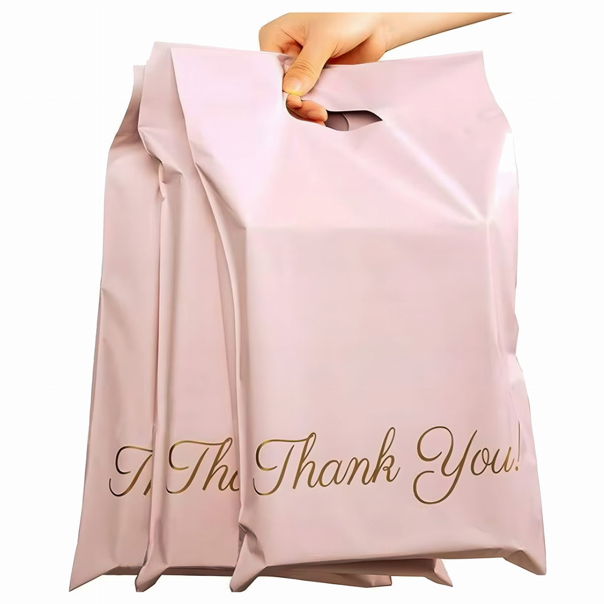 Pink Courier Mailing Bags with Handle 400x500 + 70 50 pcs