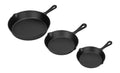 Set of 3 cast iron frying pans KD4416