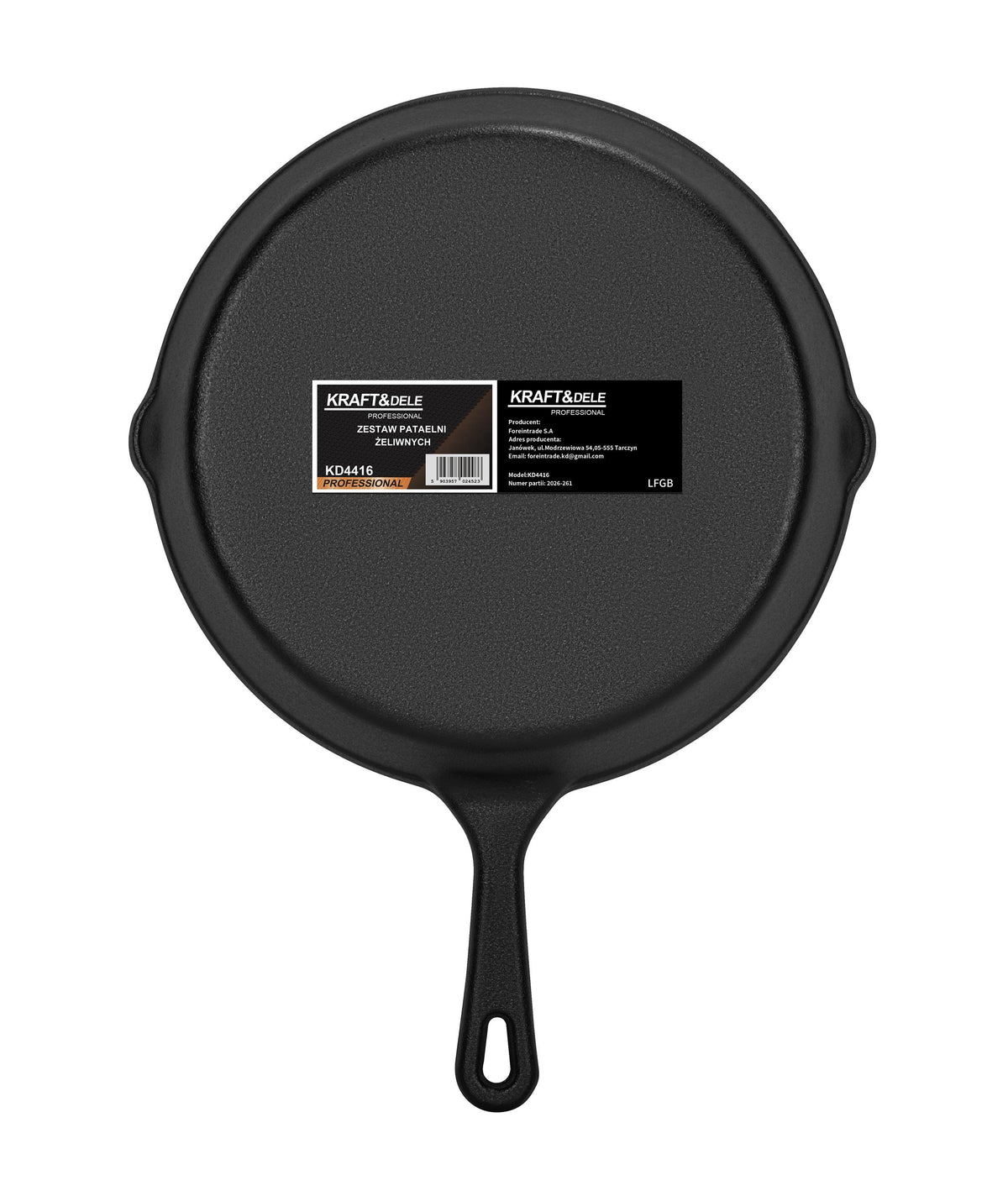 Set of 3 cast iron frying pans KD4416