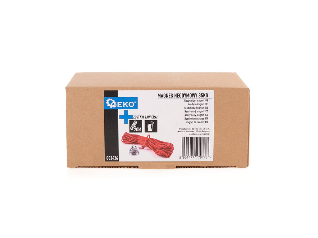 Neodymium magnet 85 kg set with 20 m rope and gloves