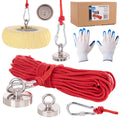 Neodymium magnet set, 170 kg, with 20 m rope and gloves