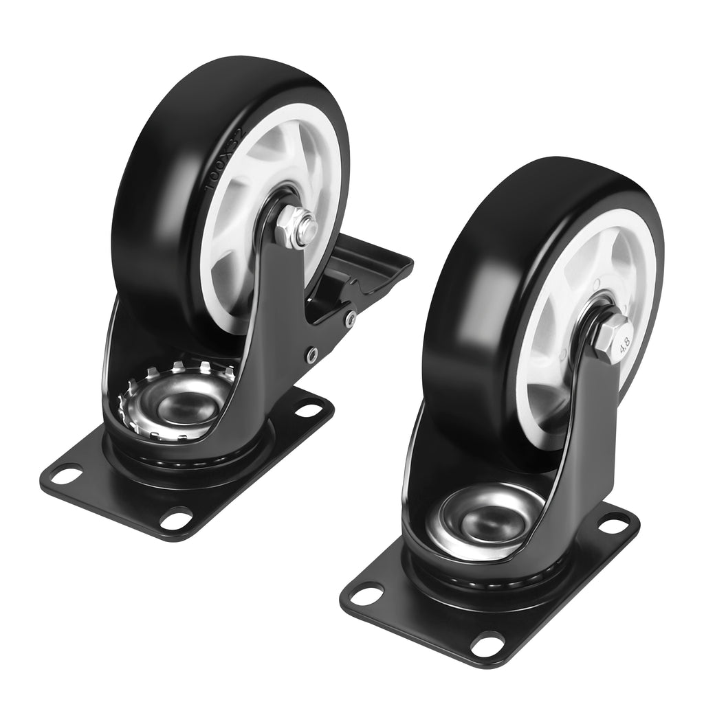 Set of 100mm swivel wheels 500kg 4pcs. KD3624