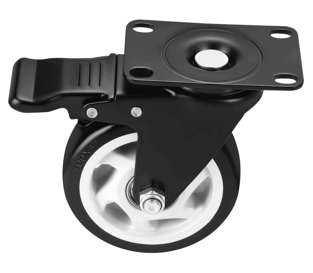 Set of 100mm swivel wheels 500kg 4pcs. KD3624