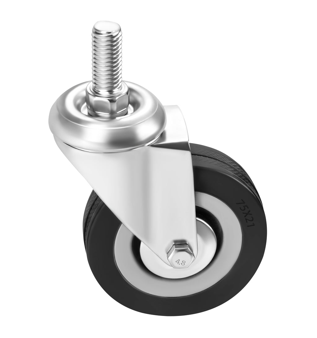 Set of 75mm swivel wheels 200kg 4pcs. KD3625