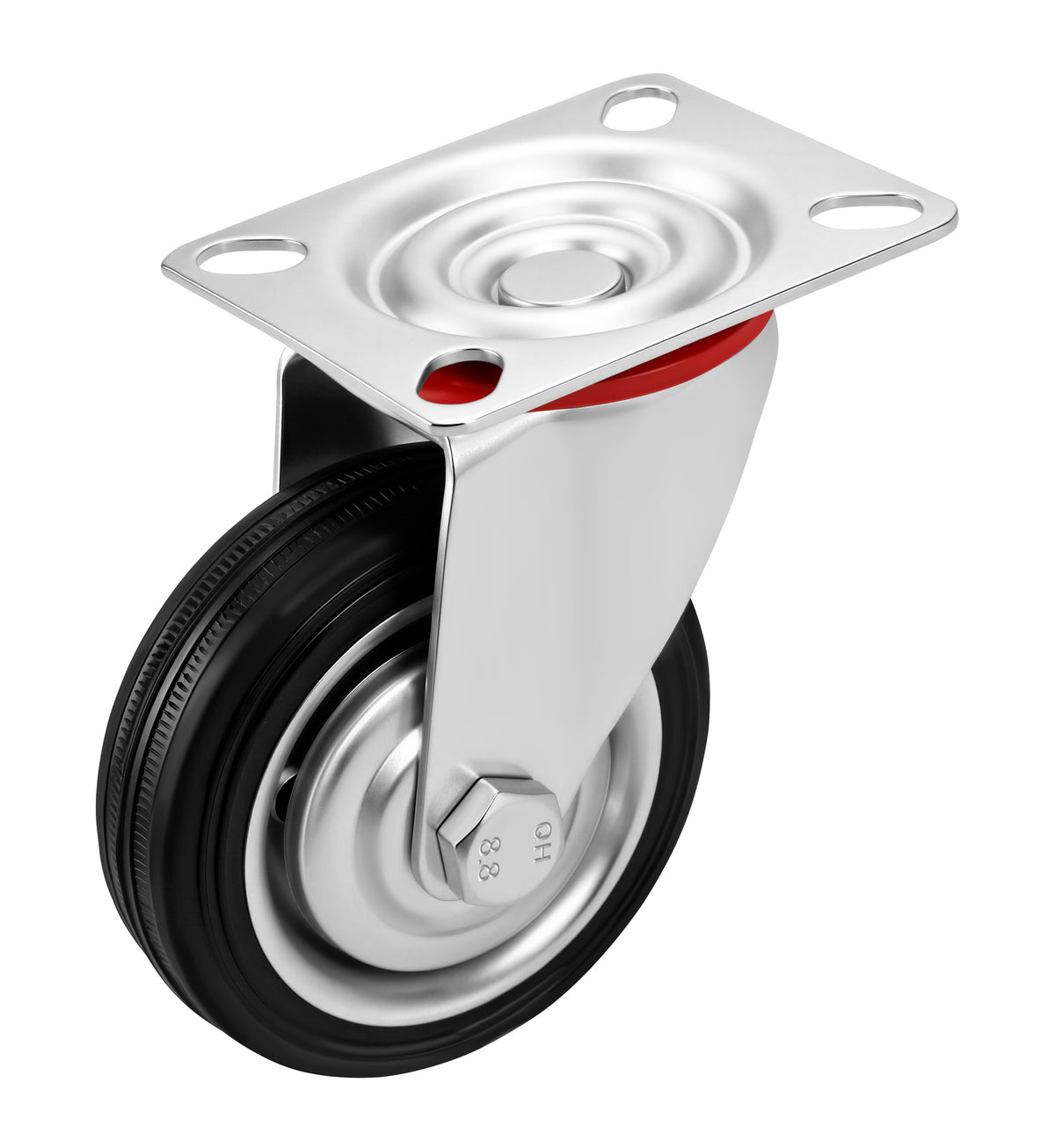 Set of 75mm swivel wheels 250kg 4pcs. KD3627