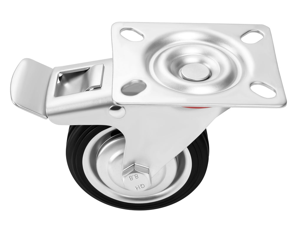 Set of 75mm swivel wheels 250kg 4pcs. KD3627