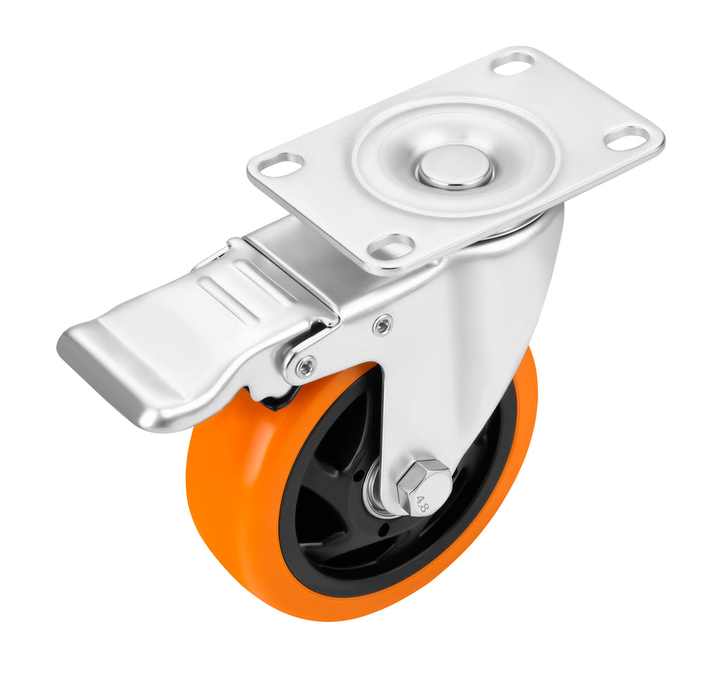 Set of 100mm swivel wheels 460kg 4pcs. KD3629