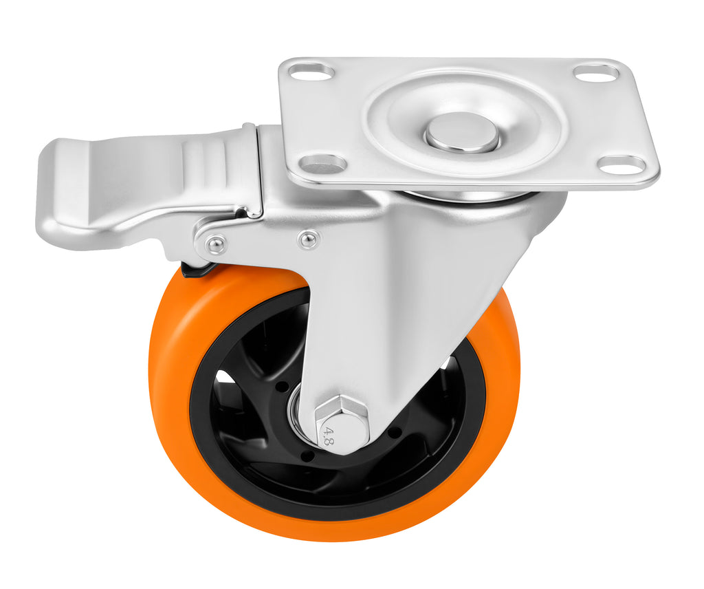Set of 100mm swivel wheels 460kg 4pcs. KD3629