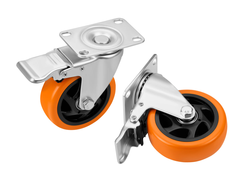 Set of 100mm swivel wheels 460kg 4pcs. KD3629