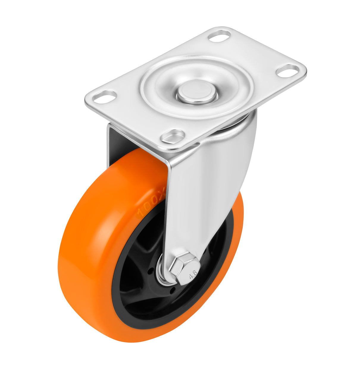 Set of 100mm swivel wheels 460kg 4pcs. KD3629