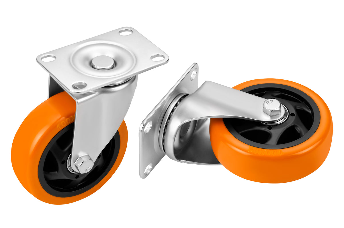 Set of 100mm swivel wheels 460kg 4pcs. KD3629