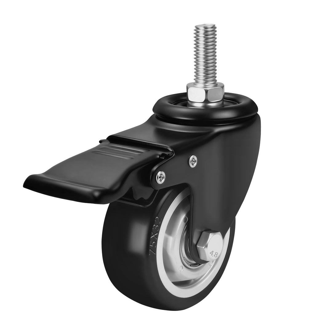 Set of 75mm swivel wheels 460kg 4pcs. KD3640