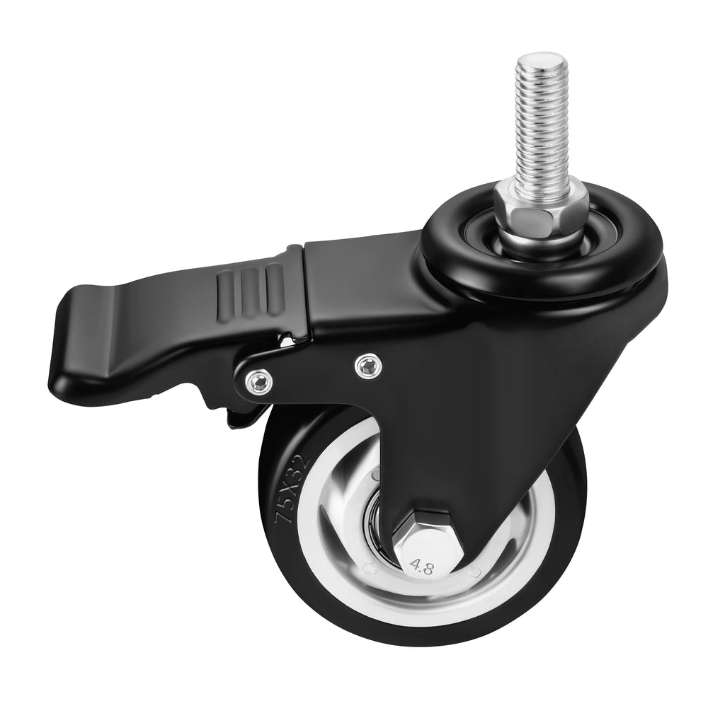 Set of 75mm swivel wheels 460kg 4pcs. KD3640