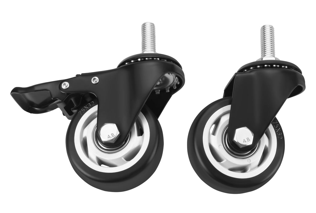 Set of 75mm swivel wheels 460kg 4pcs. KD3640