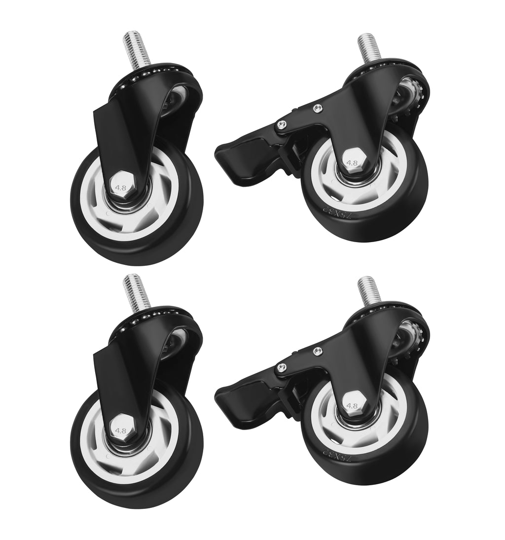 Set of 75mm swivel wheels 460kg 4pcs. KD3640