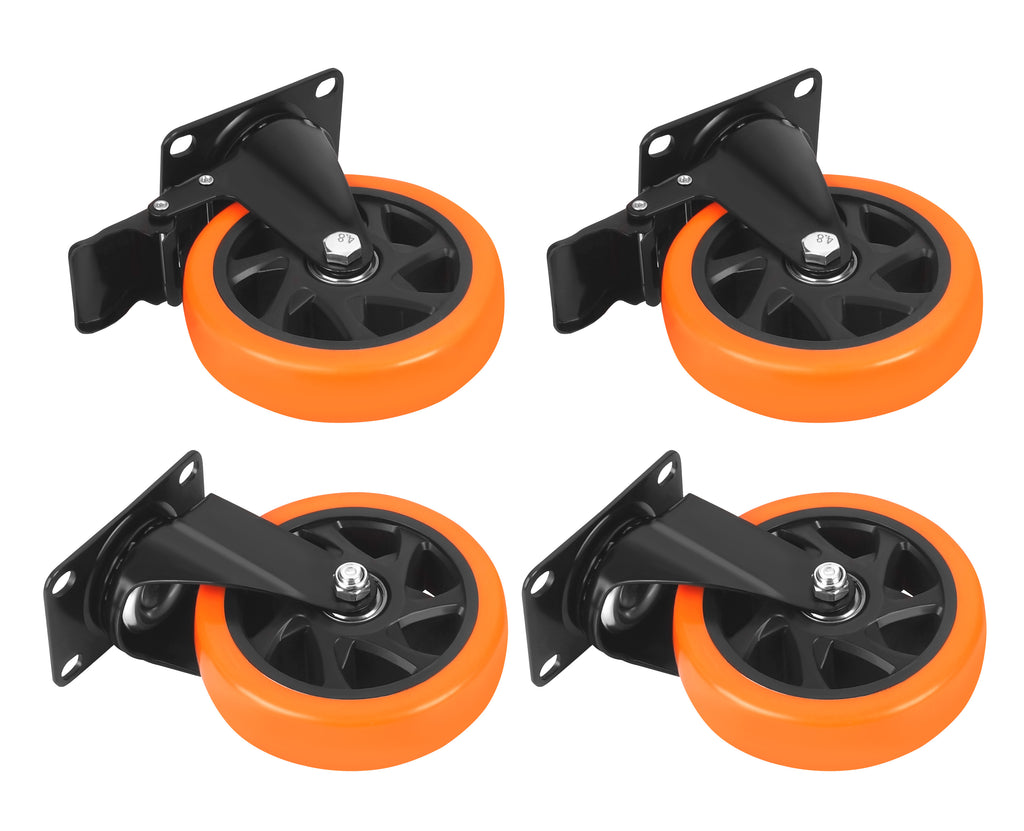 Set of 125mm swivel wheels 500kg 4pcs. KD3621