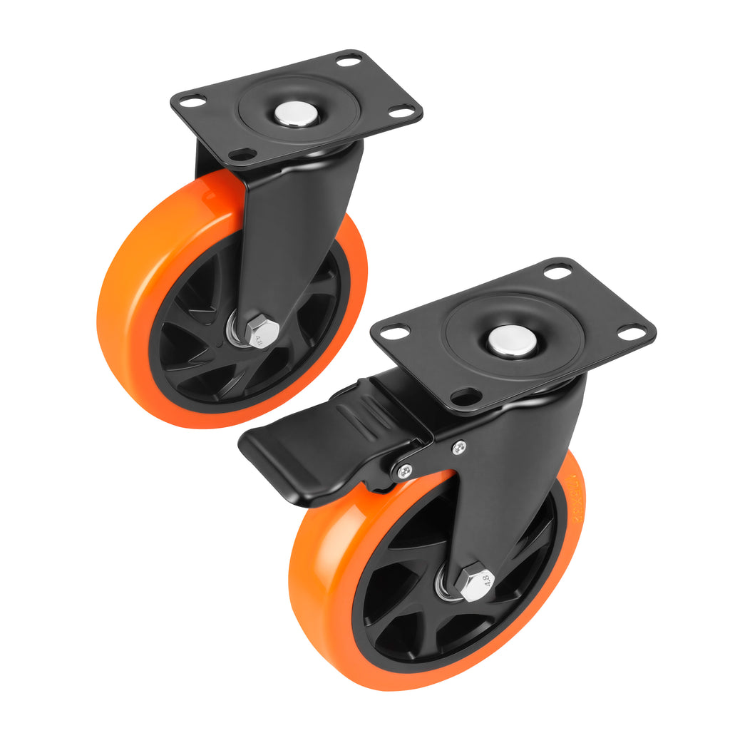 Set of 125mm swivel wheels 500kg 4pcs. KD3621