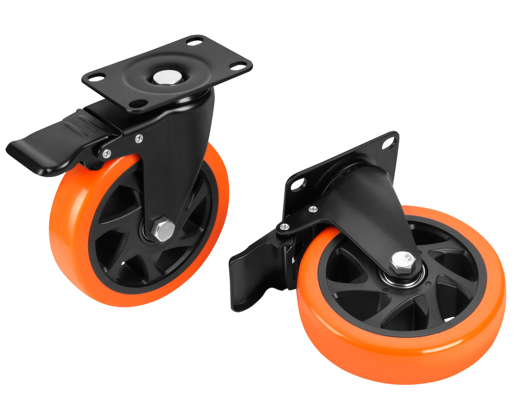 Set of 125mm swivel wheels 500kg 4pcs. KD3621