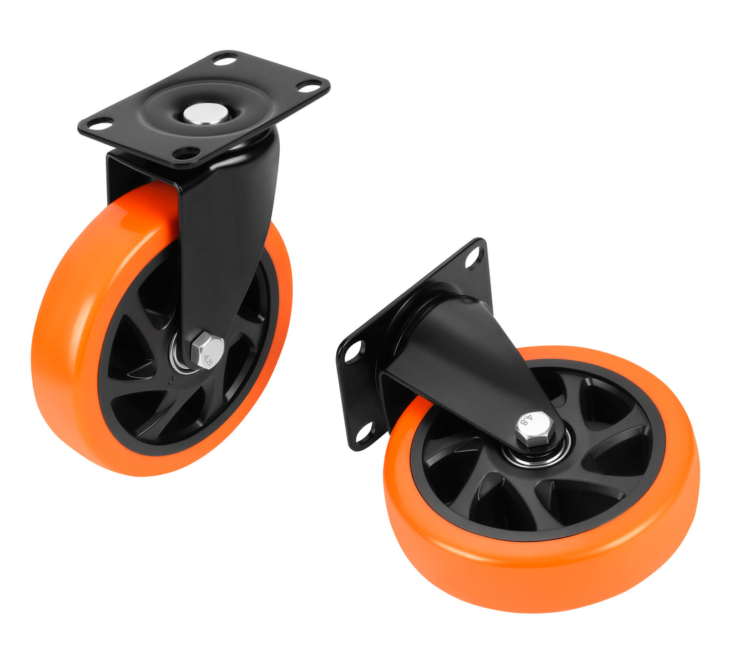 Set of 125mm swivel wheels 500kg 4pcs. KD3621