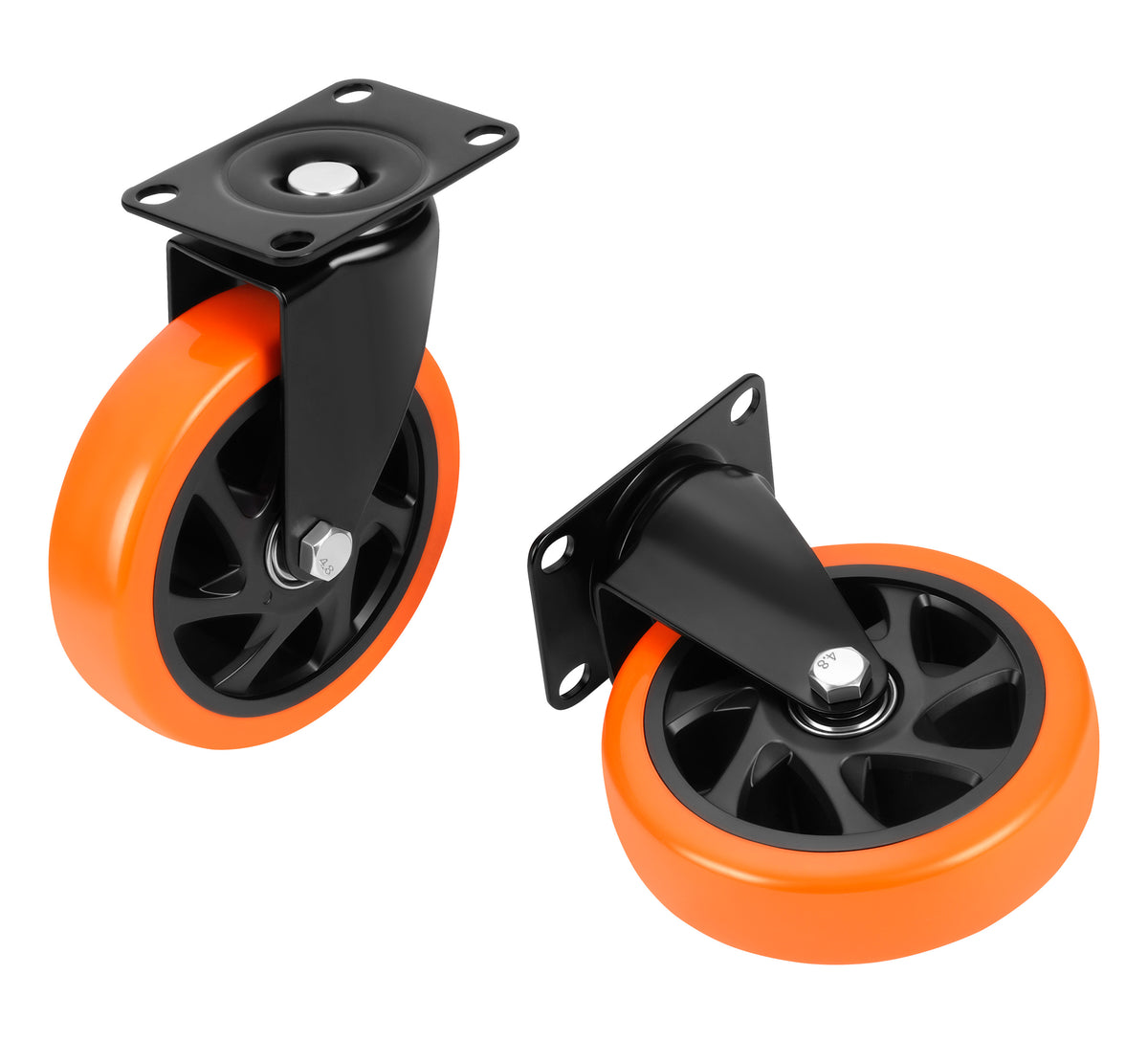 Set of 125mm swivel wheels 500kg 4pcs. KD3621