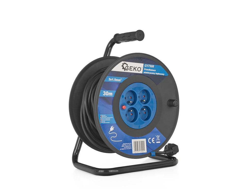 Electric cord on reel, 3x1.5mm2, 30m