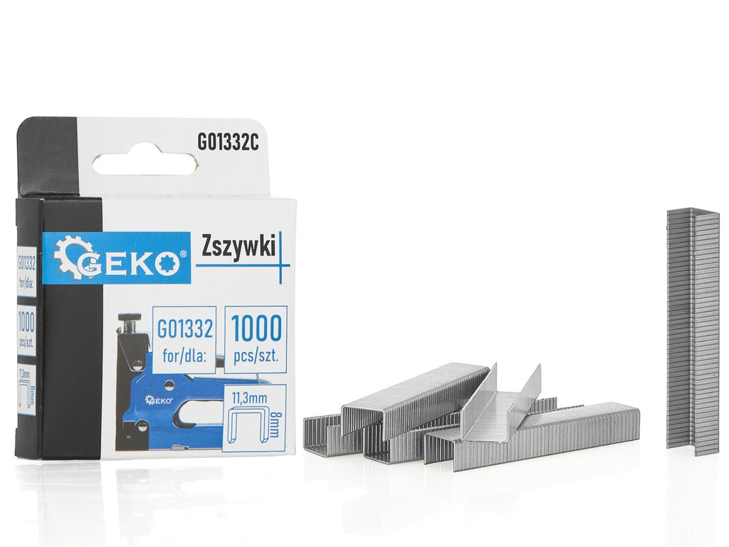 Staples 1.2 x 11.3 mm, 8 mm, 1000 pcs