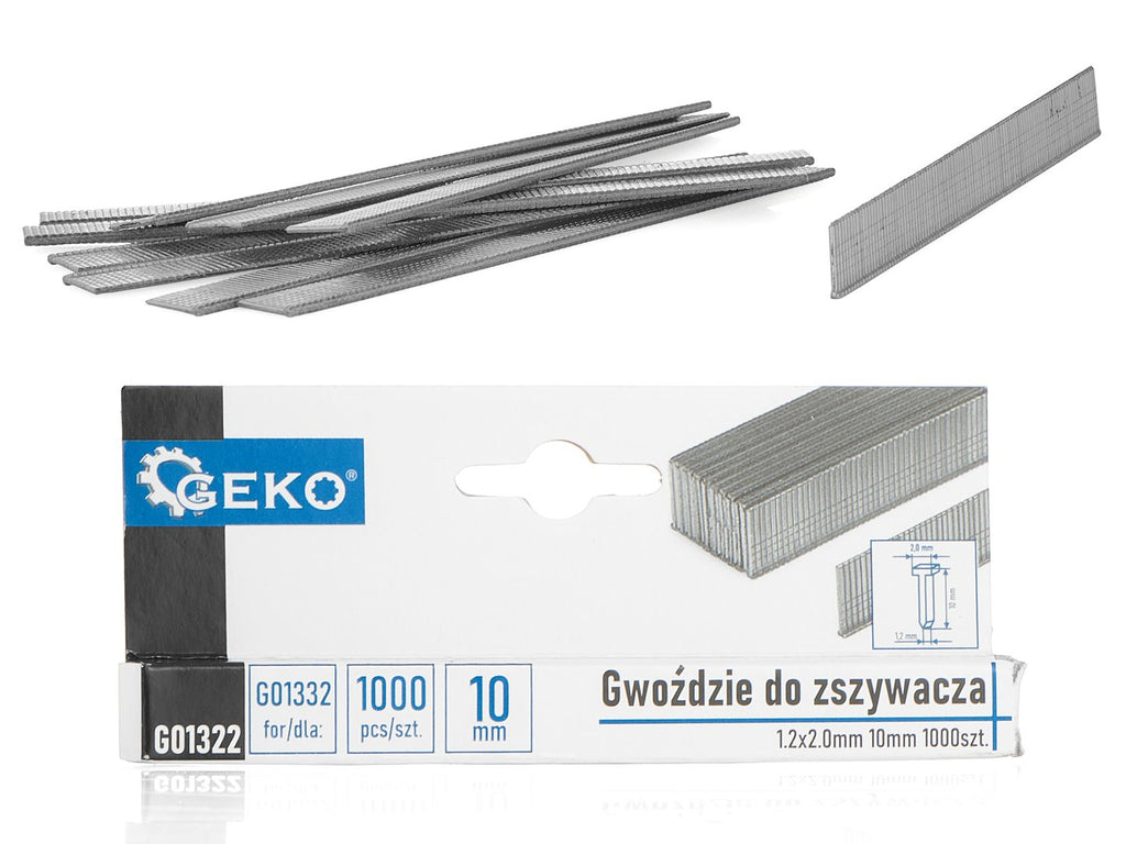 Brads 1.2 x 2.0 mm, 10 mm, 1000 pcs
