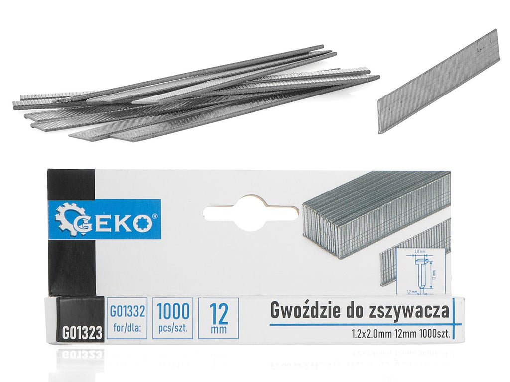 Brads 1.2 x 2.0 mm, 12 mm, 1000 pcs